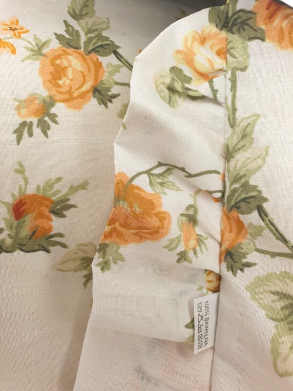 🌹🍃Komplet 2 szt poszewki 40x40 cm falbanką, róże, vintage 100% bawełna, HandmadebyAmia