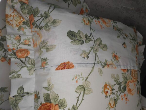 🌹🍃Komplet 2 szt poszewki 40x40 cm falbanką, róże, vintage 100% bawełna, HandmadebyAmia