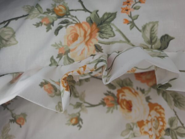 🌹🍃Komplet 2 szt poszewki 40x40 cm falbanką, róże, vintage 100% bawełna, HandmadebyAmia