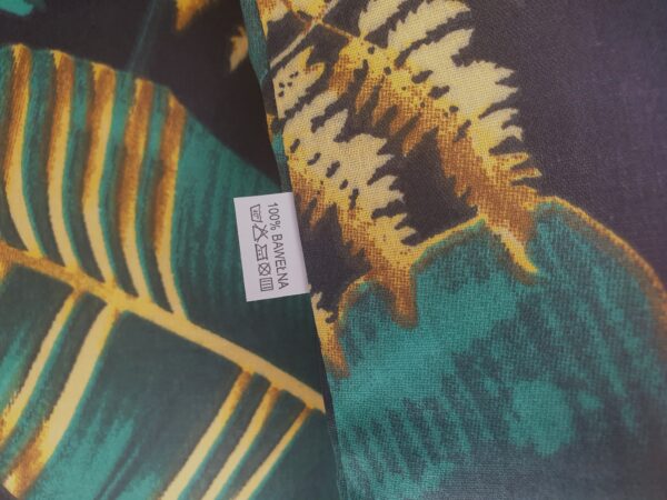 🍃🍂Komplet 2 szt poszewki 40x40 cm liście tropikalne czarne złote zielone 100% bawełna HandmadebyAmia