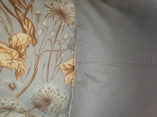 Komplet 2 szt poszewki 40x40 dmuchawce na szarym tle 100% bawełna HandmadebyAmia