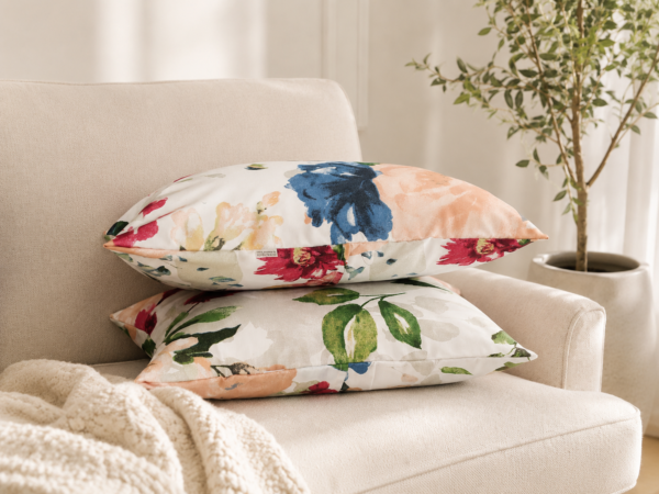 Poszewki 40x40 bawełna kwiaty pastelowe boho | HandmadebyAmia