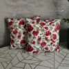 🌸Komplet🌸 2 szt poszewki 40x40 cm maki czerwone kwiaty 100% bawełna HandmadebyAmia