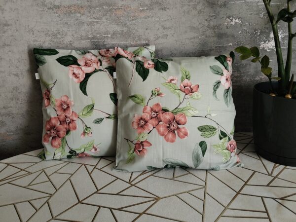 🪷Komplet🌿2 szt poszewki 40x40 cm  kwiaty Vintage100% bawełna HandmadebyAmia