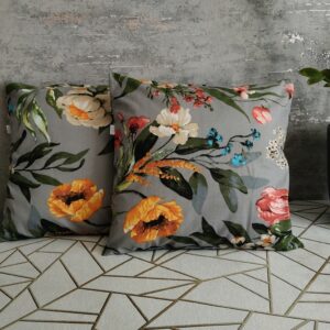 🏵️🌸Komplet 2 szt poszewki 40x40 cm wielokolorowe kwiaty  100% bawełna HandmadebyAmia