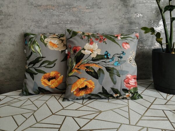 🏵️🌸Komplet 2 szt poszewki 40x40 cm wielokolorowe kwiaty  100% bawełna HandmadebyAmia