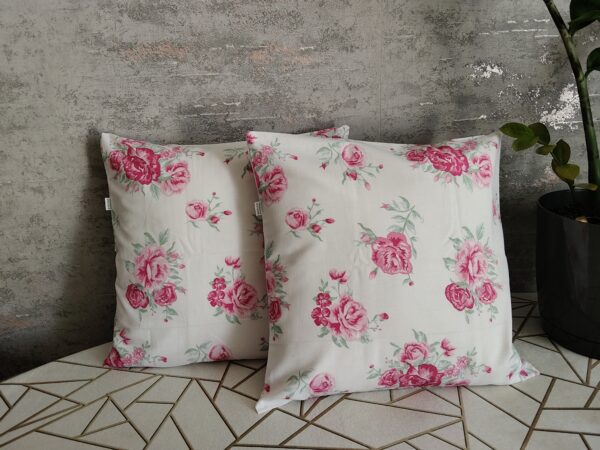 🌹Komplet🌹2 szt poszewki 40x40 cm róże vintage 100% bawełna HandmadebyAmia