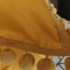 Komplet 2 szt poszewki 40x40 musztardowe z pomponami 100% bawełna HandmadebyAmia