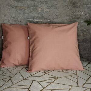 Komplet 2 szt poszewki 40x40 pudrowy róż 100% bawełna HandmadebyAmia