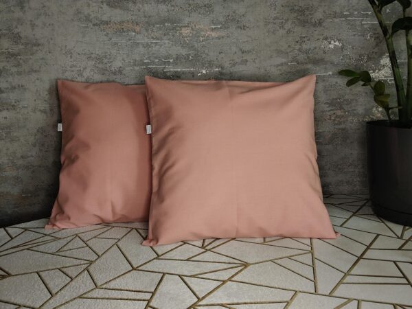 Komplet 2 szt poszewki 40x40 pudrowy róż 100% bawełna HandmadebyAmia