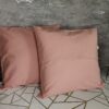 Komplet 2 szt poszewki 40x40 pudrowy róż 100% bawełna HandmadebyAmia