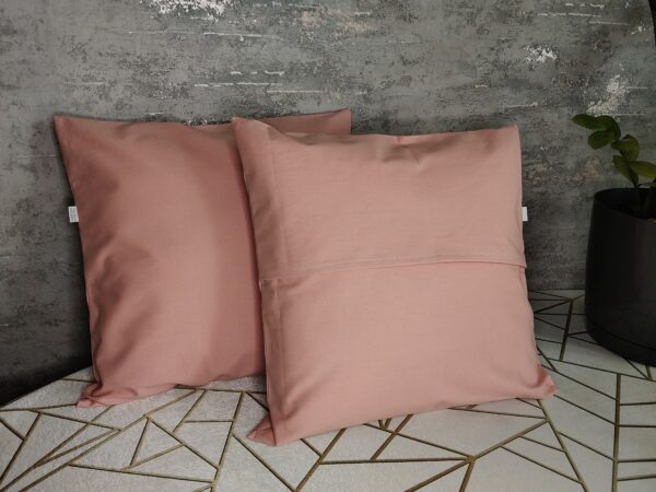 Komplet 2 szt poszewki 40x40 pudrowy róż 100% bawełna HandmadebyAmia