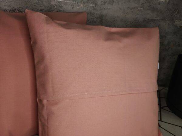 Komplet 2 szt poszewki 40x40 pudrowy róż 100% bawełna HandmadebyAmia