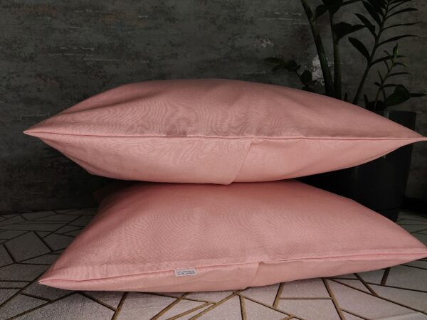 Komplet 2 szt poszewki 40x40 pudrowy róż 100% bawełna HandmadebyAmia