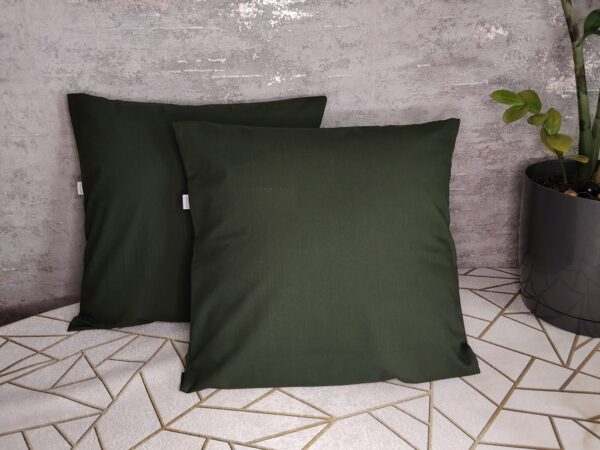 💚Komplet 2 szt poszewki 40x40 ciemna butelkowa zieleń 100% bawełna HandmadebyAmia