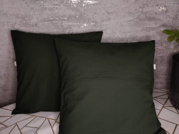 💚Komplet 2 szt poszewki 40x40 ciemna butelkowa zieleń 100% bawełna HandmadebyAmia