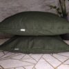 💚Komplet 2 szt poszewki 40x40 ciemna butelkowa zieleń 100% bawełna HandmadebyAmia