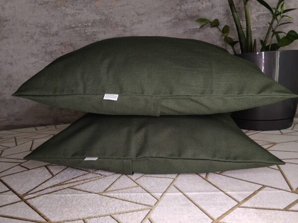 💚Komplet 2 szt poszewki 40x40 ciemna butelkowa zieleń 100% bawełna HandmadebyAmia