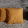 Komplet 2 szt poszewki 40x40 musztardowe 100% bawełna HandmadebyAmia