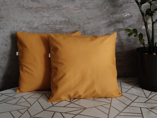 Komplet 2 szt poszewki 40x40 musztardowe 100% bawełna HandmadebyAmia