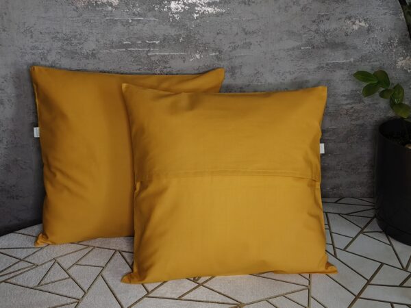 Komplet 2 szt poszewki 40x40 musztardowe 100% bawełna HandmadebyAmia