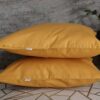 Komplet 2 szt poszewki 40x40 musztardowe 100% bawełna HandmadebyAmia