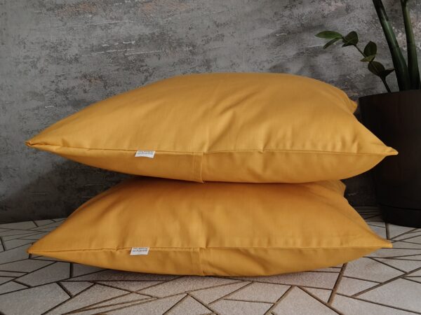 Komplet 2 szt poszewki 40x40 musztardowe 100% bawełna HandmadebyAmia