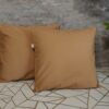 Komplet 2 szt poszewki 40x40 karmelowe brązowe 100% bawełna HandmadebyAmia