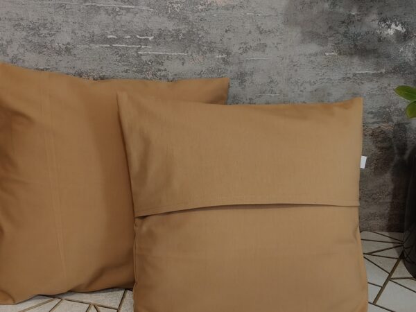 Komplet 2 szt poszewki 40x40 karmelowe brązowe 100% bawełna HandmadebyAmia