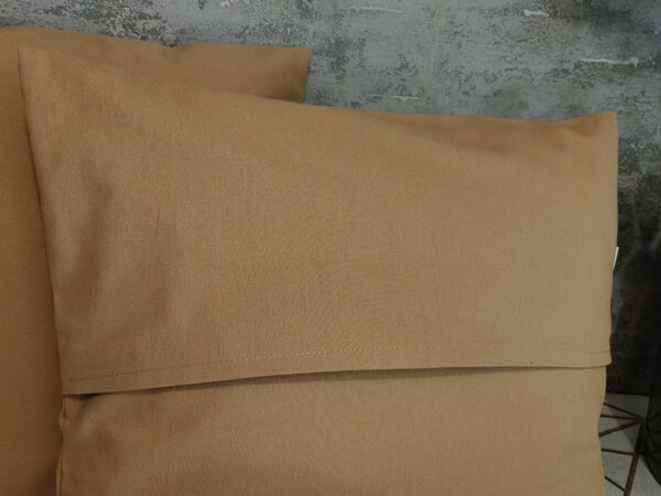 Komplet 2 szt poszewki 40x40 karmelowe brązowe 100% bawełna HandmadebyAmia