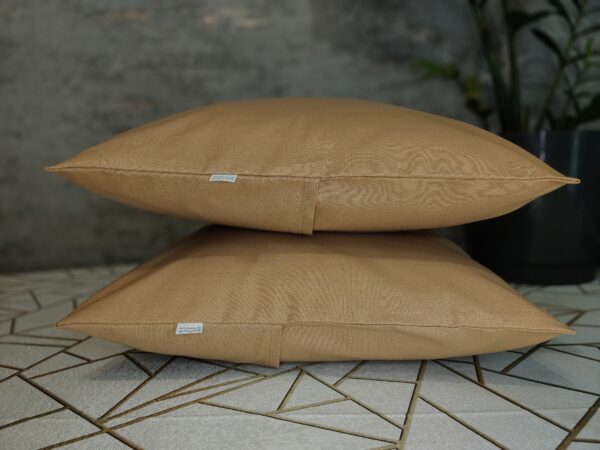 Komplet 2 szt poszewki 40x40 karmelowe brązowe 100% bawełna HandmadebyAmia