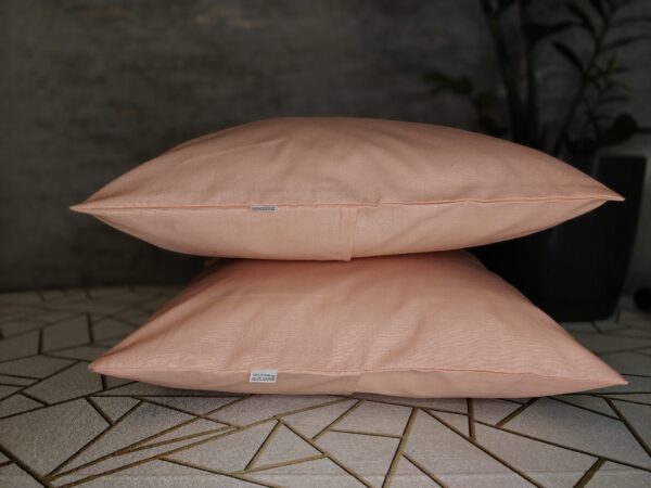 Komplet 2 szt poszewki 40x40 łososiowe 100% bawełna HandmadebyAmia