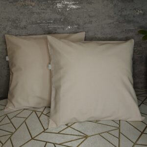 Komplet 2 szt poszewki 40x40 beżowe 100% bawełna HandmadebyAmia