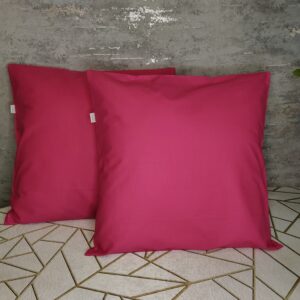 Komplet 2 szt poszewki 40x40 fuksja 100% bawełna HandmadebyAmia