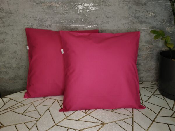 Komplet 2 szt poszewki 40x40 fuksja 100% bawełna HandmadebyAmia