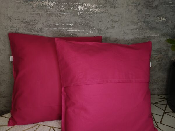 Komplet 2 szt poszewki 40x40 fuksja 100% bawełna HandmadebyAmia