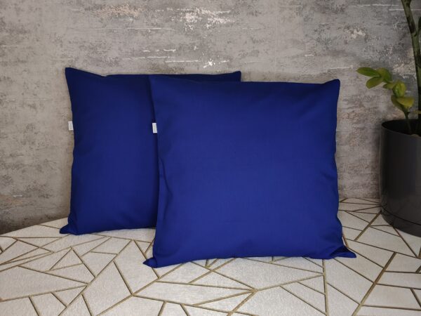Komplet 2 szt poszewki 40x40 ciemny chabrowy (granatowy) 100% bawełna HandmadebyAmia