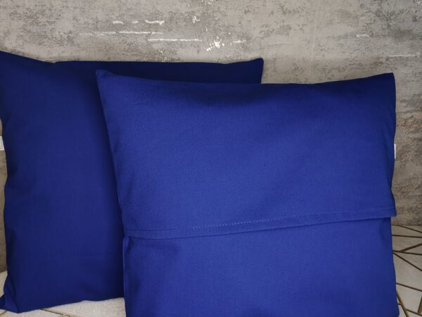 Komplet 2 szt poszewki 40x40 ciemny chabrowy (granatowy) 100% bawełna HandmadebyAmia