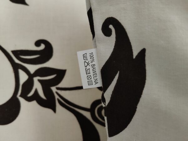 Komplet 2 szt poszewki 40x40 brąz ecru ornament 100% bawełna HandmadebyAmia