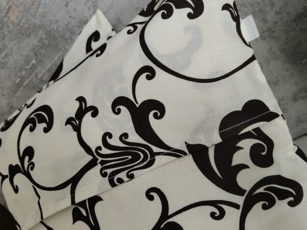 Komplet 2 szt poszewki 40x40 brąz ecru ornament 100% bawełna HandmadebyAmia