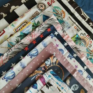 .💙💙Komplet 2 szt poszewki 40x40 cm granatowe kwiaty na białym tle eleganckie 100% bawełna HandmadebyAmia