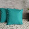 Komplet 2 szt poszewki 40x40 turkusowe jednokolorowe 100% bawełna HandmadebyAmia