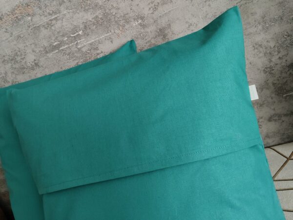 Komplet 2 szt poszewki 40x40 turkusowe jednokolorowe 100% bawełna HandmadebyAmia