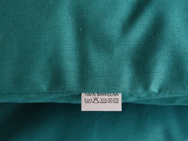 Komplet 2 szt poszewki 40x40 turkusowe jednokolorowe 100% bawełna HandmadebyAmia