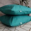Komplet 2 szt poszewki 40x40 turkusowe jednokolorowe 100% bawełna HandmadebyAmia