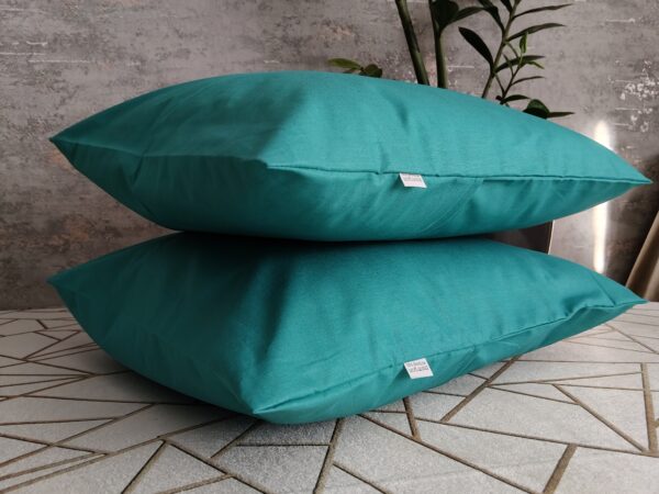 Komplet 2 szt poszewki 40x40 turkusowe jednokolorowe 100% bawełna HandmadebyAmia