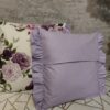 🪻💜Komplet 2 szt poszewki 40x40 kwiatowe fioletowe falbanka 100% bawełna HandmadebyAmia