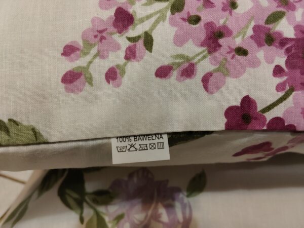 💜Komplet 2 szt poszewki 40x40 kwiatowe fioletowe róże 100% bawełna HandmadebyAmia