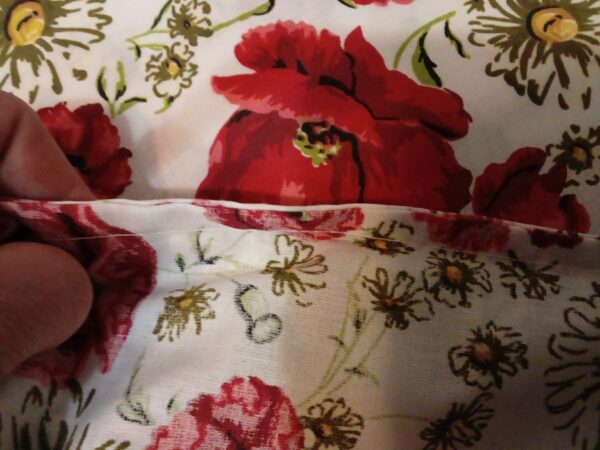 🌸Komplet🌸 2 szt poszewki 40x40 cm maki czerwone kwiaty 100% bawełna HandmadebyAmia
