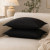 Poszewki 40x40 bawełna – czarne z koronką glamour eleganckie | HandmadebyAmia
